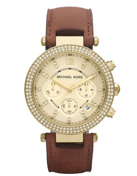 michael kors watch brown strap|michael kors 44mm watch band.